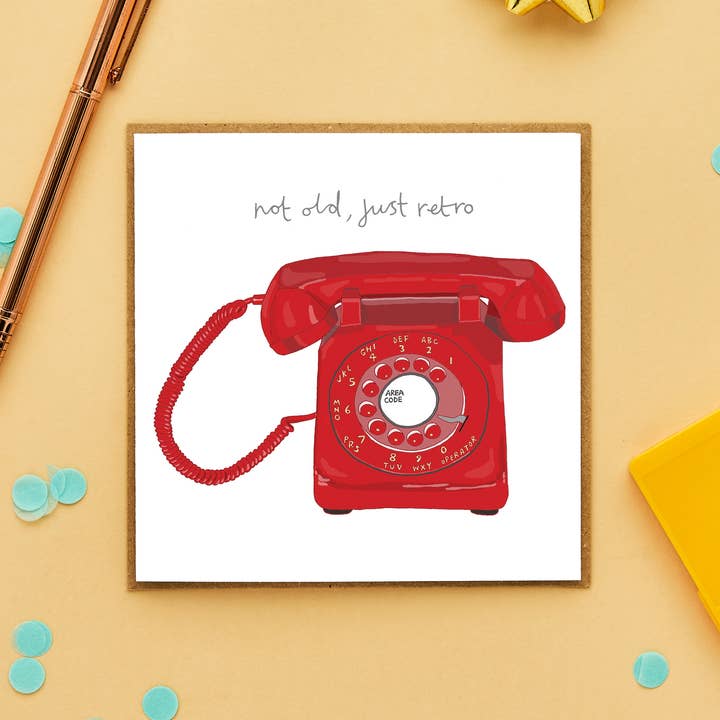 You've Got Pen On Your Face - Wholesale Birthday Card - Funny Retro Phone Birthday Card | Unisex Greeting Card1