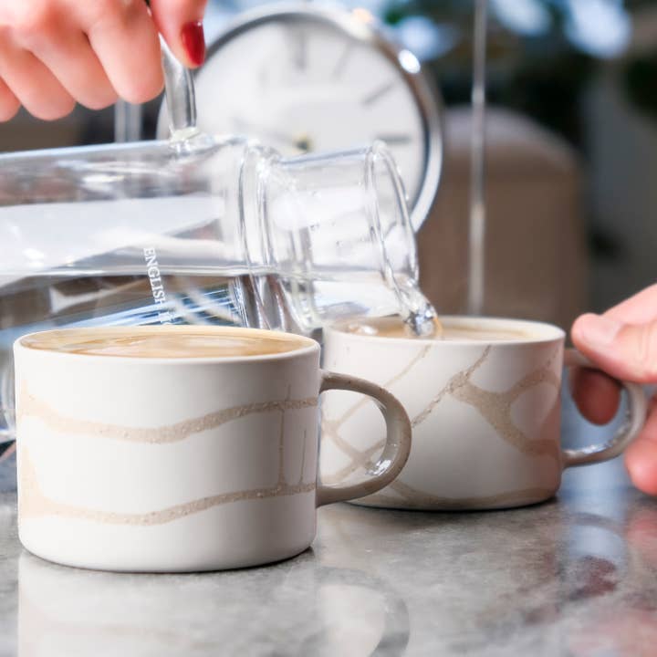 ‘Dubai Wave’ Mug - Handmade Porcelain Mug, 9oz - 12oz for wholesale by Houb Atelier