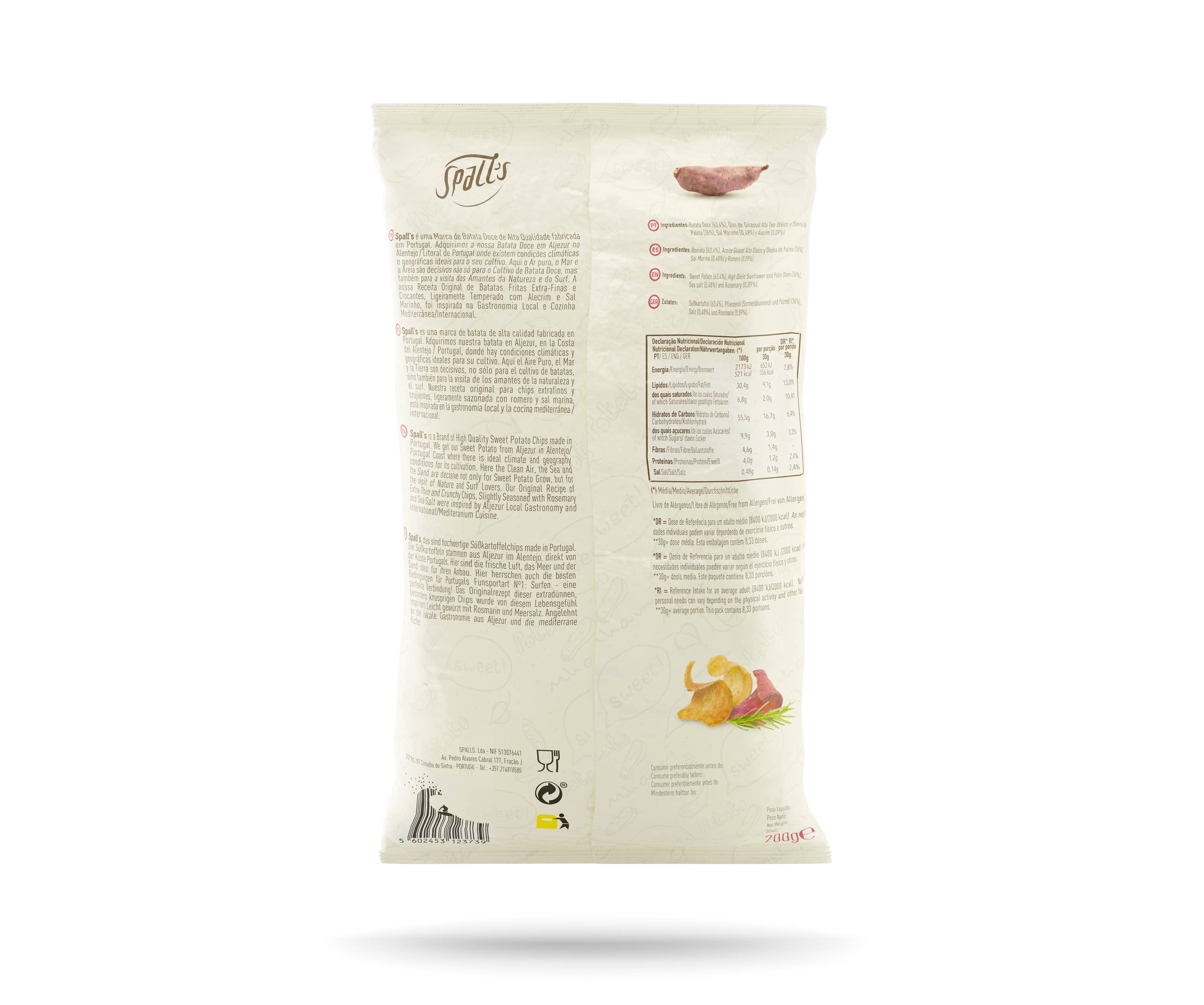 Spall's – Batatas fritas por atacado – Chips de Batata Doce Spall's 200g2