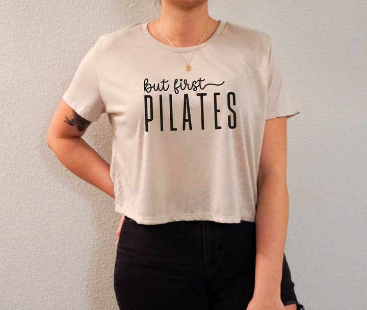Stiles Tee Co. - Wholesale Screen printed t-shirt – Women′s - Pilates crop top | Workout shirt for women | Fitness tee1