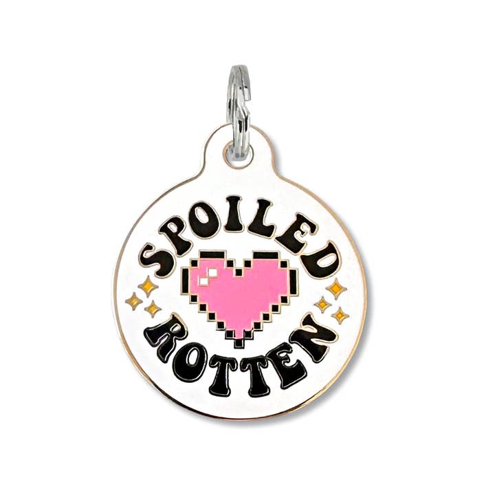 Bad Tags - Wholesale Pet Identification Tag - Cat/Dog - Cute Durable Dog Collar Charm - Spoiled Rotten