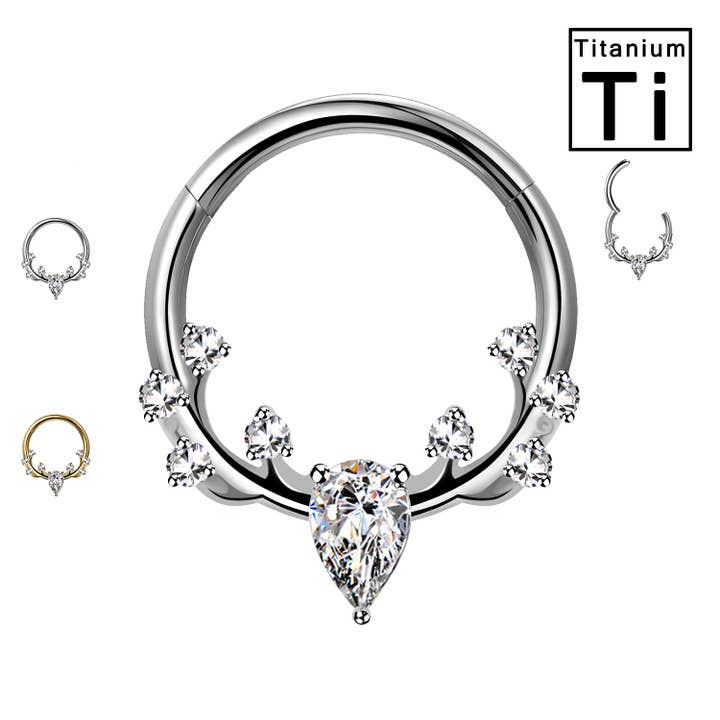 Titanium Clicker Ring Piercing Hirsch PWY-152 für den Großhandel von Awaken