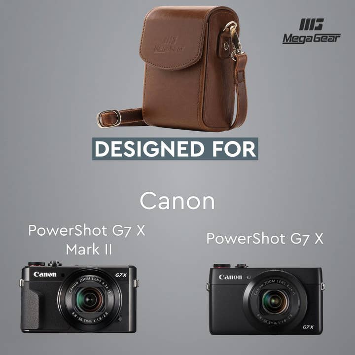 Londo - Wholesale Crossbody Bag - Women's - MegaGear Canon PowerShot G7 X Mark III, G7 X Mark II, G7 X Leather Camera Case with Strap4