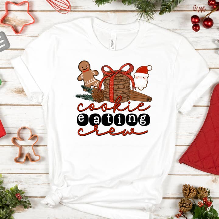Cookie Eating Crew Christmas Tshirt for wholesale by Londas Trendy Tees