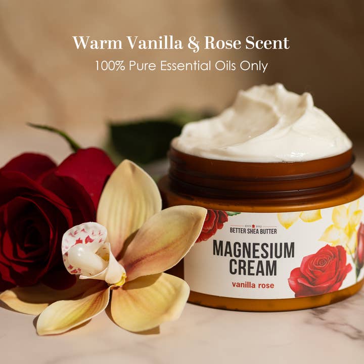 Better Shea Butter - Wholesale Body Cream/Lotion - Magnesium Cream (Vanilla Rose) for Sleep and Relaxation3