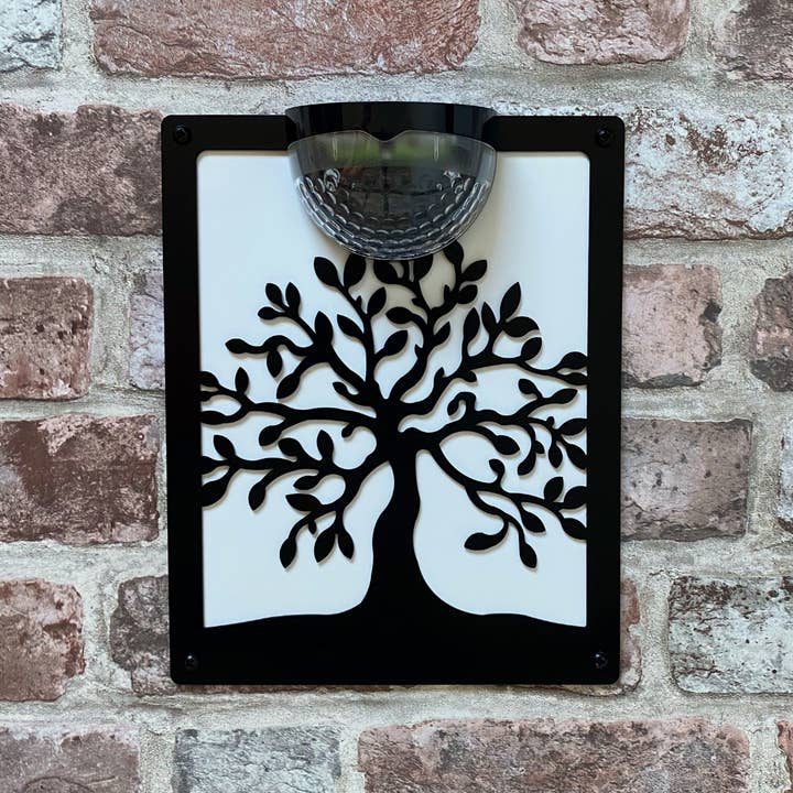 Florys Online – wholesale Outdoor ornament/decor – Tree of Life Solar Light Wall Plaque2