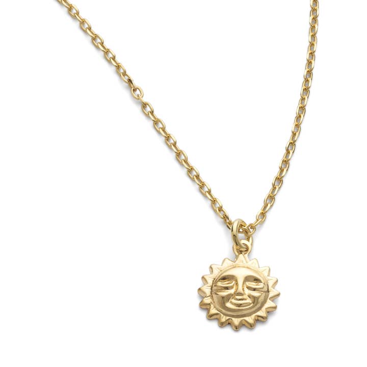 Ouro Dainty Colar Sol em Ouro 18K para venda a revendedores na Faire