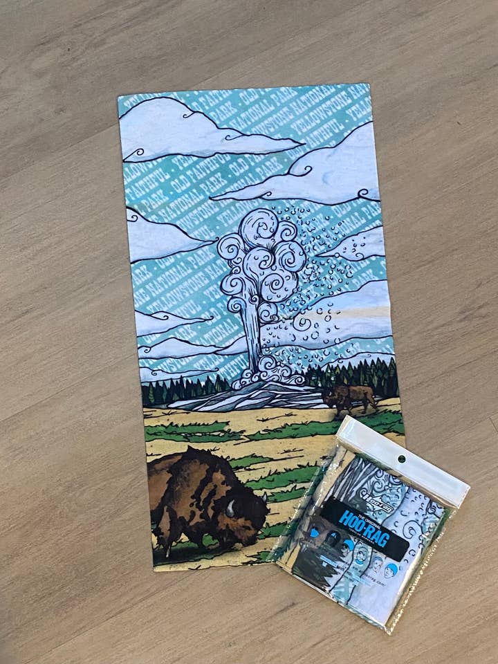 Old Faithful - Obra de arte original - Braga para el cuello Hoo-rag para venta al por mayor de Heidi Garner Studio