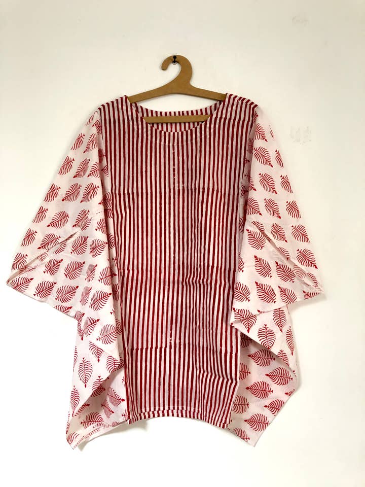 Free Size Block Printed Top for wholesale by Annahmol