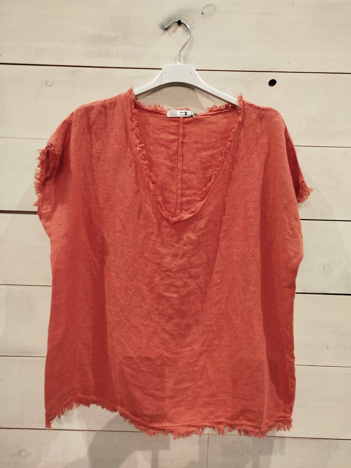 Linos y Textiles - Vendita all'ingrosso Camicetta - Donna - Blusa con frange in lino 100%9