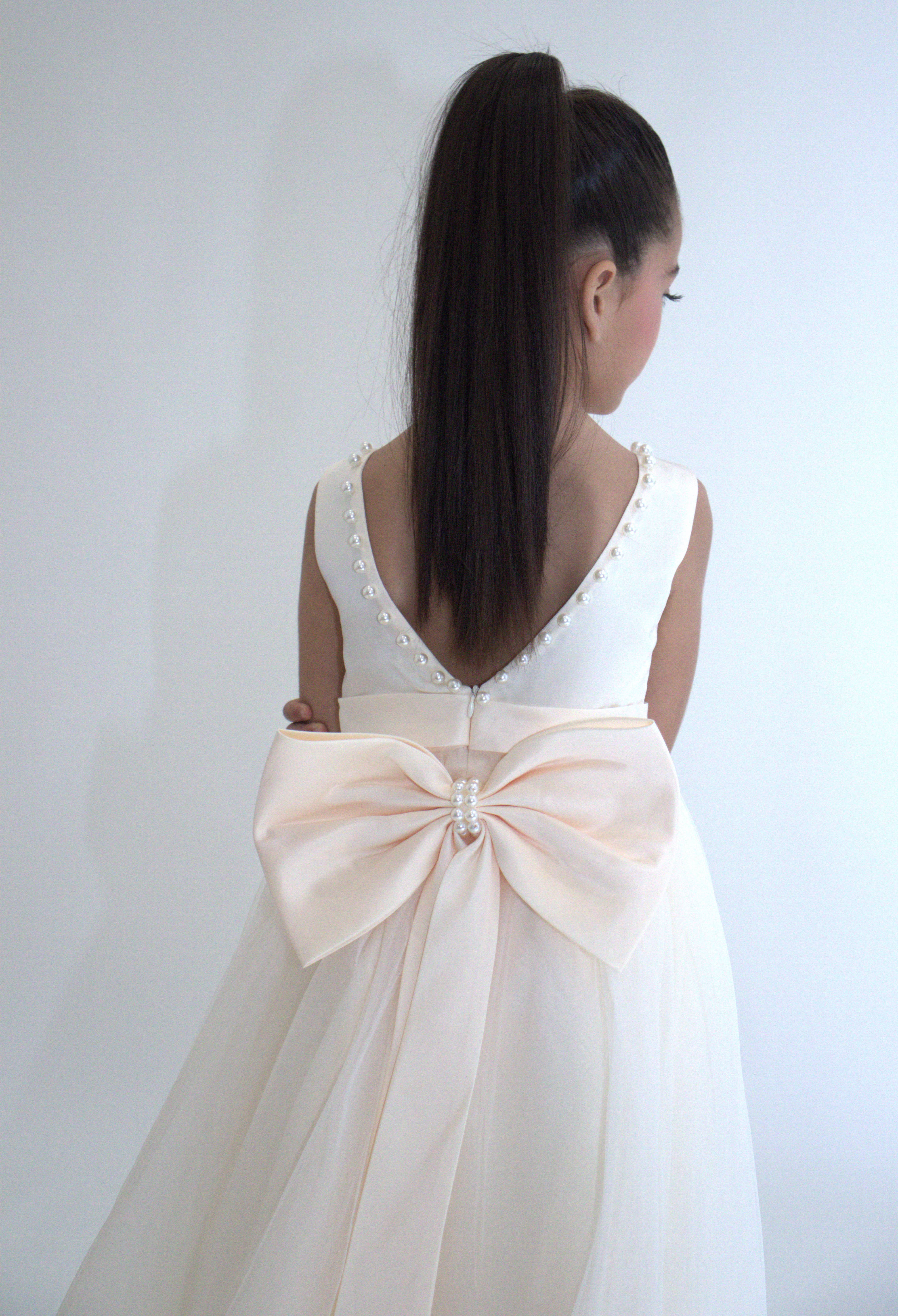 Yuko B - Wholesale Dress - Kids - CARMELINE girl's dress - Beige8