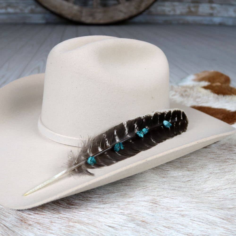 Willow Lane Hat Co. - Wholesale Hat Accessory - Women's - Turquoise Turkey Hat Feather1