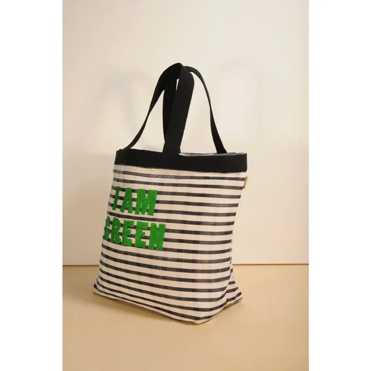 B A O B A B - Mode - Wholesale Tote Bag - Women's - Large I AM GREEN black & white Bag1