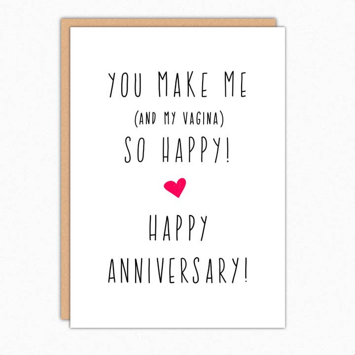 Funny Anniversary Card Naughty Love for Husband for wholesale by In A Nutshell Studio