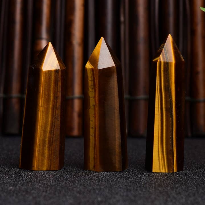 Tiger Eye Crystal Point Hex Tower_CWMM8121 for wholesale by ACCITY