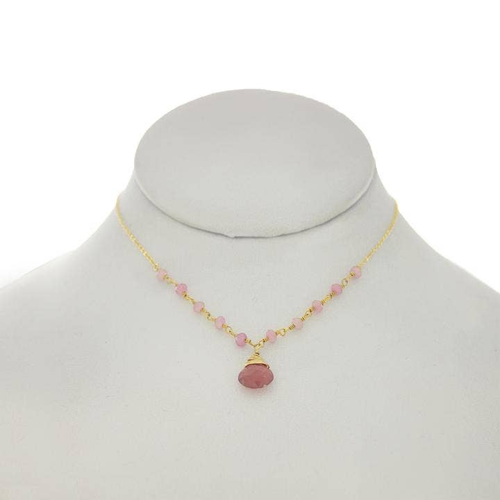 China Rose - Pink Sapphires Necklace for wholesale by Rafia