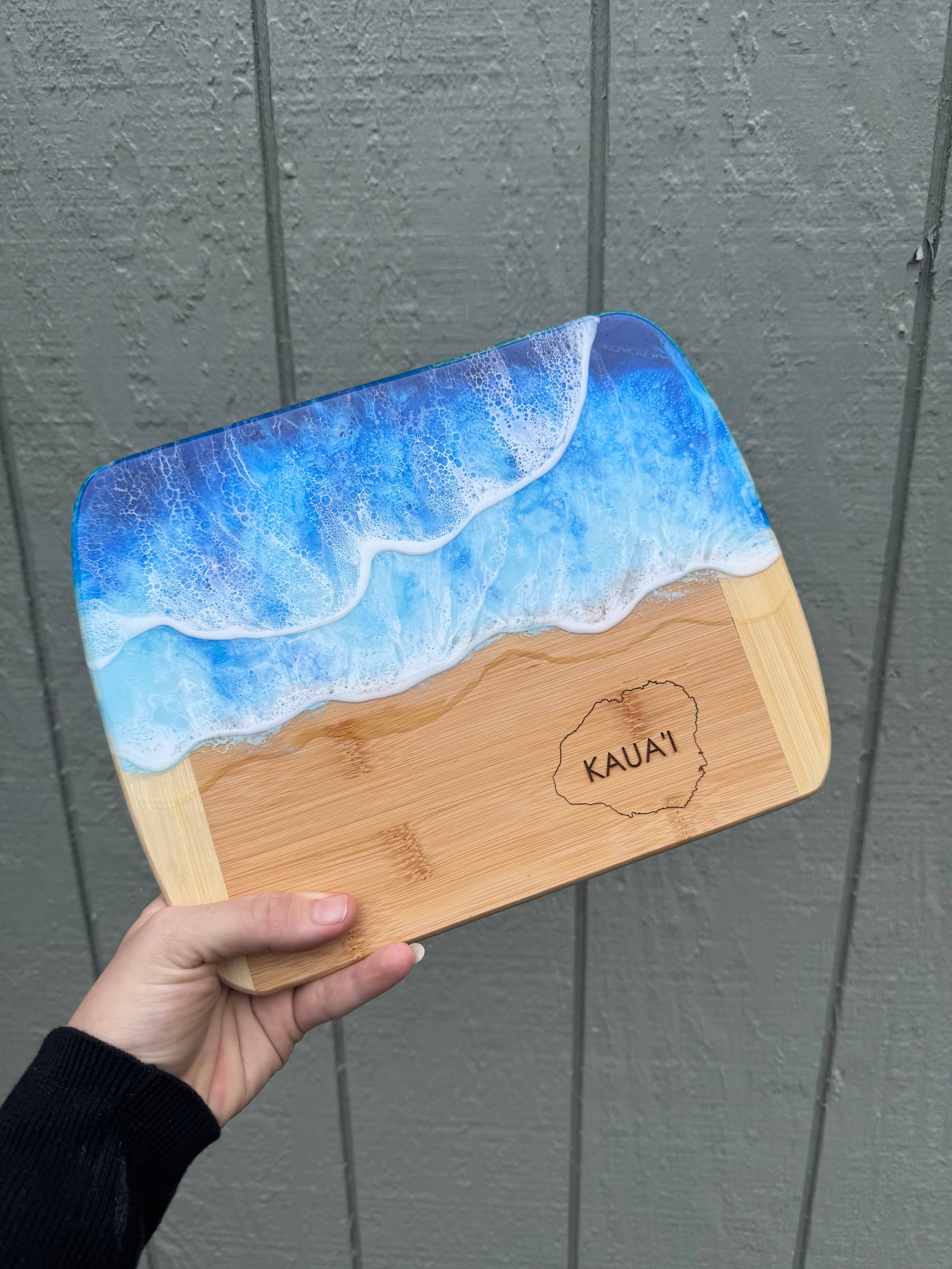 TBM Creations LLC - Wholesale Cheese Board - NEW| KAUAI Island Ocean Charcuterie board | Cheese board12