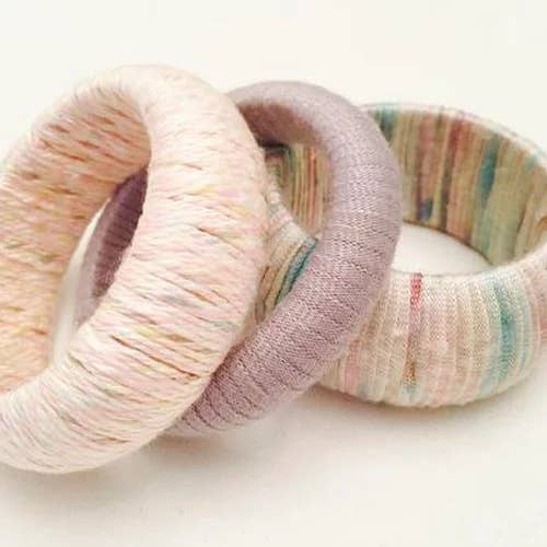 Set of Three - Yarn-Dyed Bangles for wholesale by Lee&Lo Handmade Wearables