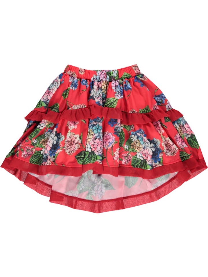 PS23S004007/A - Rode mulletrok met bloemenprint voor wholesale door Piccola Speranza