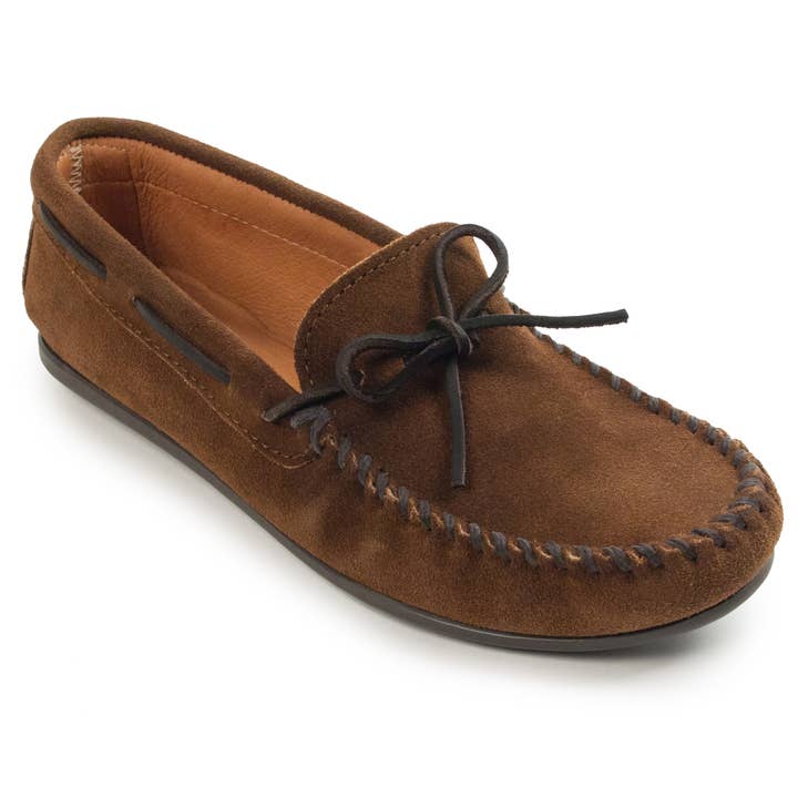 Mocassins classiques en daim à mocassins pour hommes pour la vente par Minnetonka