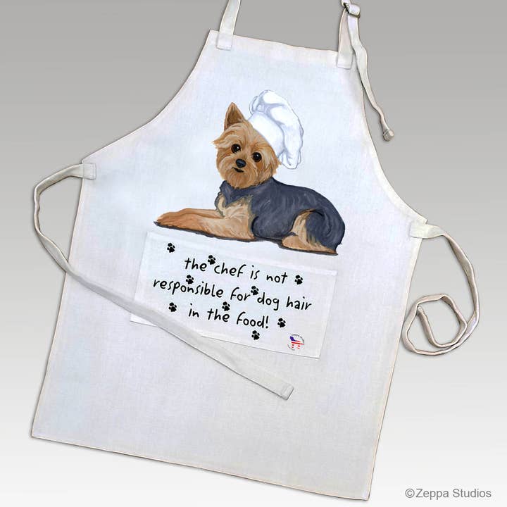 Yorkshire Terrier Puppy Cut Apron for wholesale by Zeppa Studios