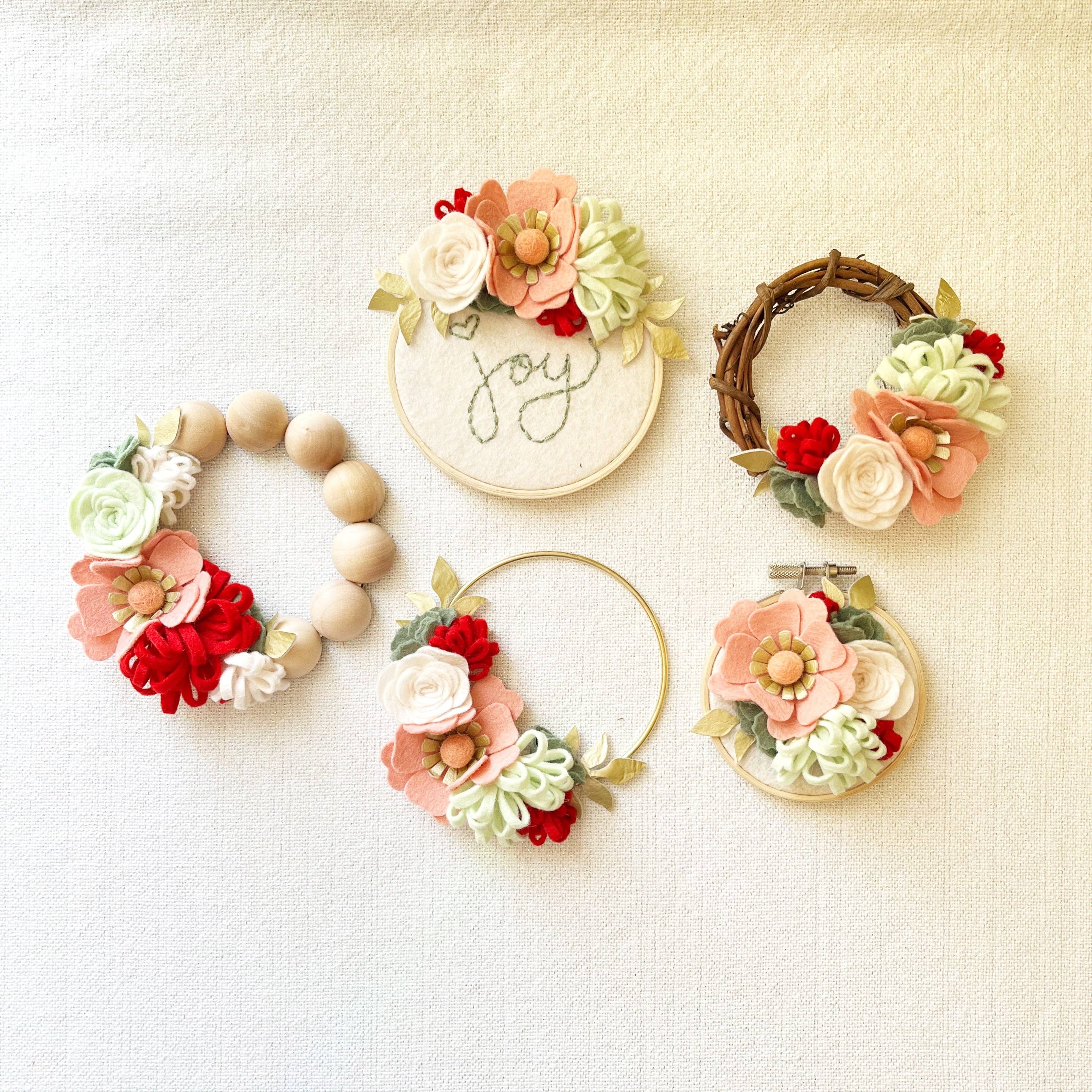 Heartgrooves Handmade – Großhandel Bastelset – Mini-Bastelset für Filzblumen | Holly Jolly Holiday Kollektion5