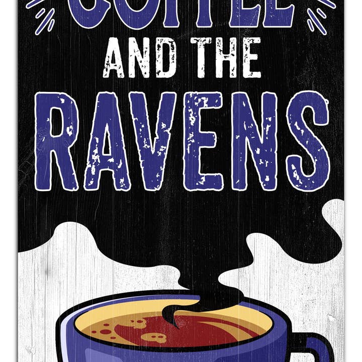 Baltimore Ravens Jeg Løber På Kaffe 6x12 for engroshandel hos Fan Creations