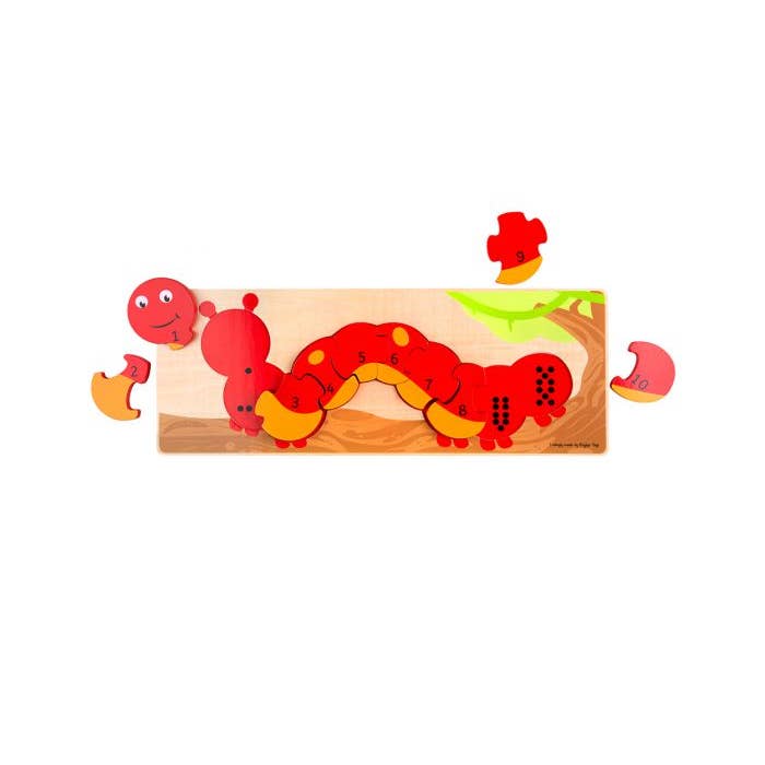 Caterpillar Number Puzzle for wholesale by Bigjigs Toys