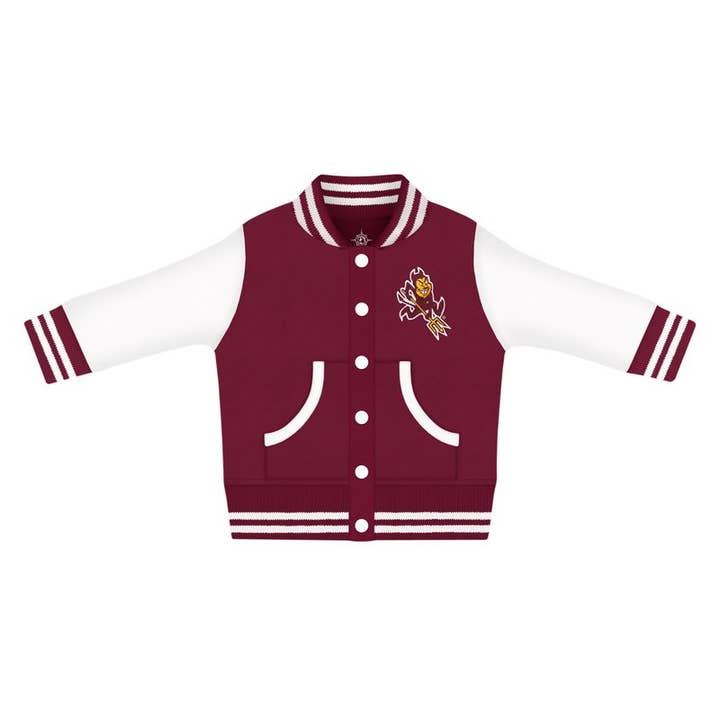 Arizona State Sun Devils Kid's Varsity Jacket for wholesale by Creative Knitwear