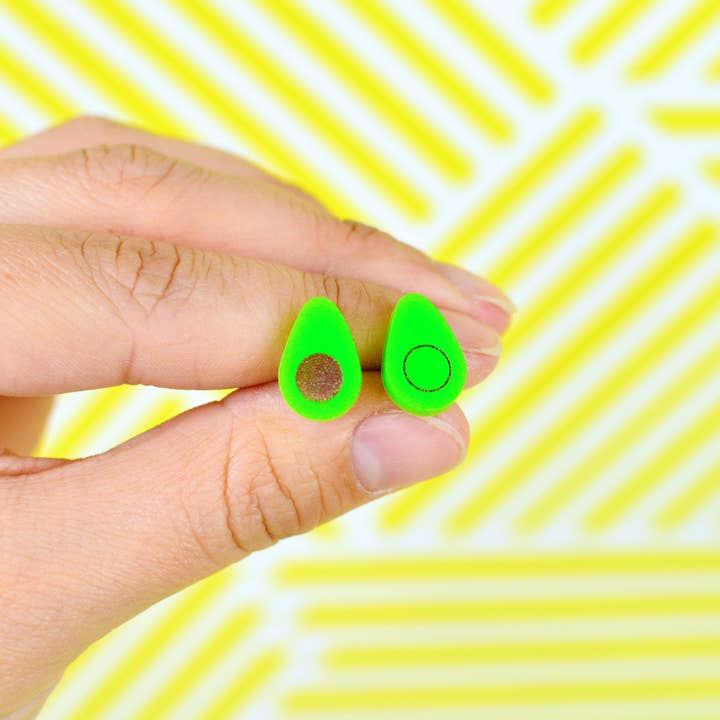 Avocado Stud Earrings for wholesale by Silly Loaf