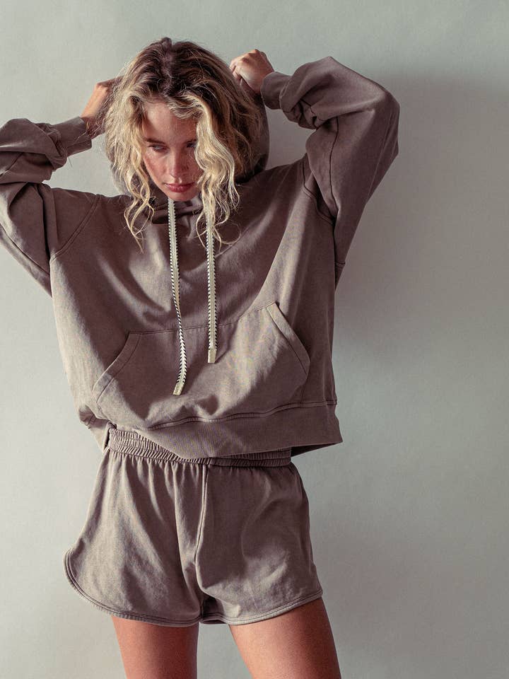 Urban Daizy - Wholesale Hoodie - Women's - Vintage Wash Oversized Brushed Hoodie31