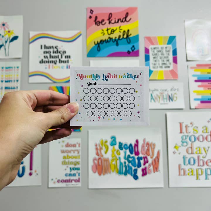 Jelly Melly - Wholesale Sticky Notes - Sticky Note: Monthly Habit Tracker