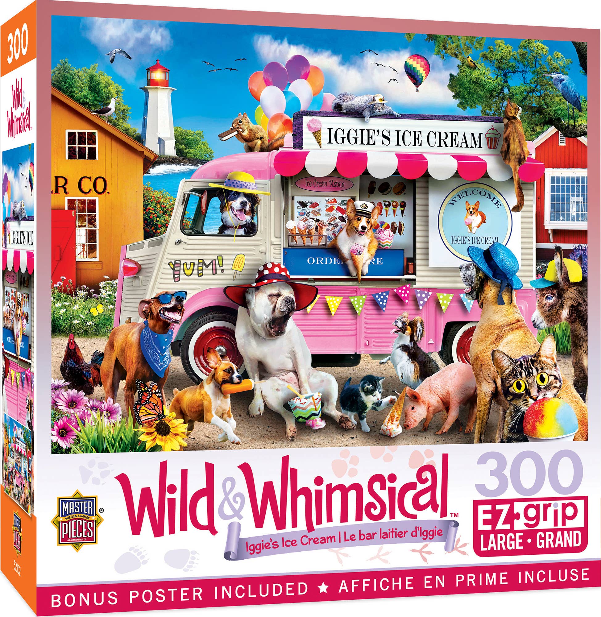 Masterpieces Puzzles - Wholesale Puzzle - Kids - Wild & Whimsical - Iggy's Ice Cream 300 Piece EZ Grip Puzzle0