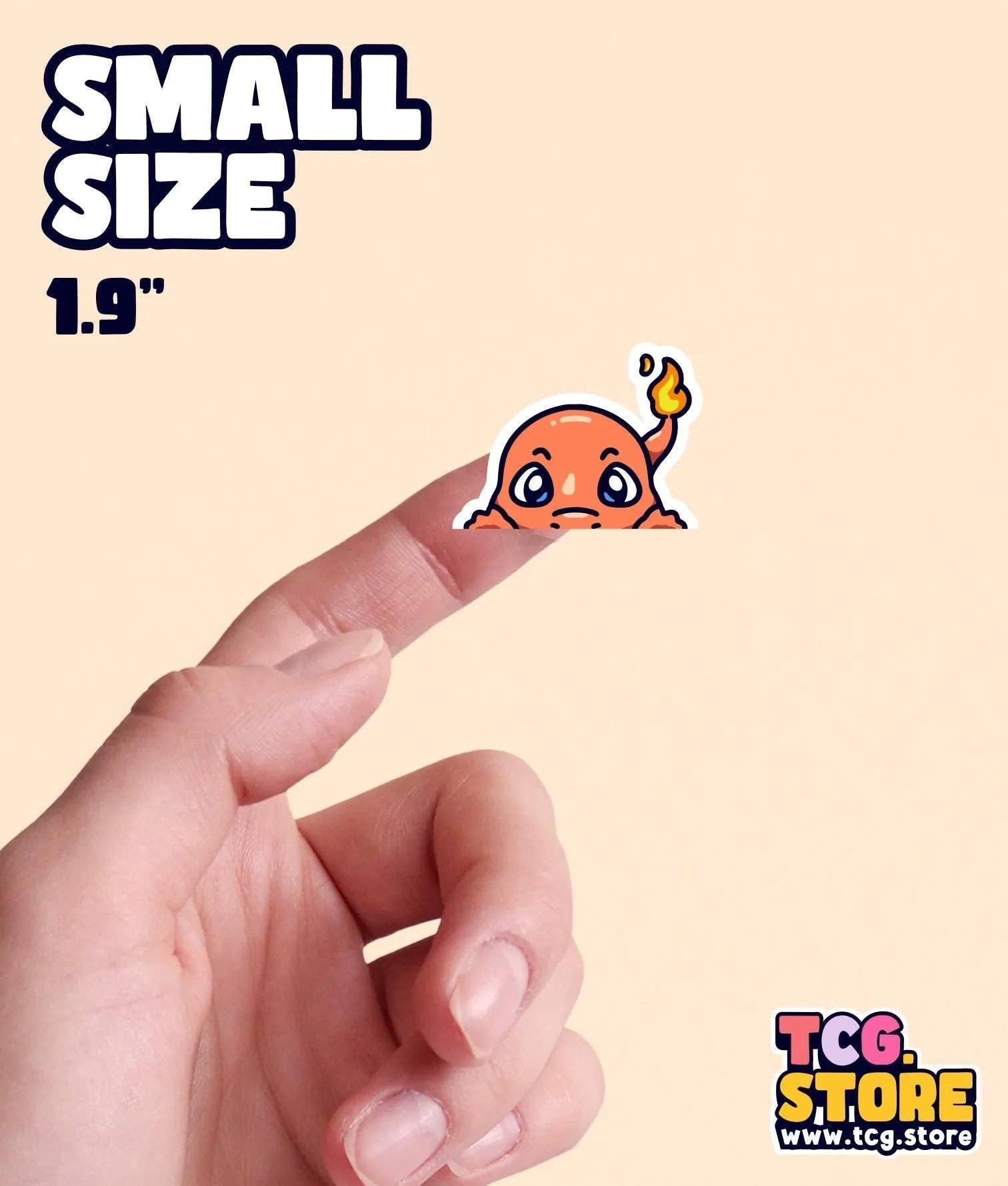 TCG.Store - TCGDOTSTORE - Wholesale Sticker - Charmander Peeking Pokémon Sticker0
