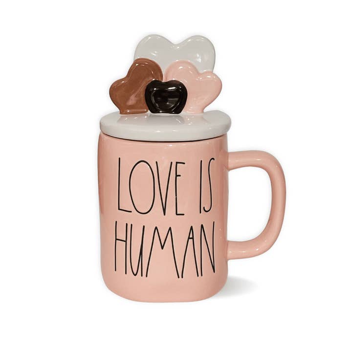 Tasse Rae Dunn - L'amour est humain | Cadeau mignon d'amour/cœurs pour la vente par Nevsher Lior