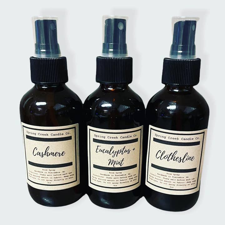 Room Spray | Fabric Spray | Linen Spray | Bathroom Spray for wholesale by Spring Creek Candle Co.