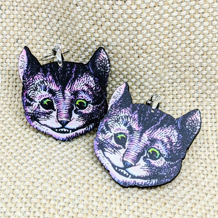 Boucles d'oreilles Chat Cheshire pour la vente par Iamsonotcool
