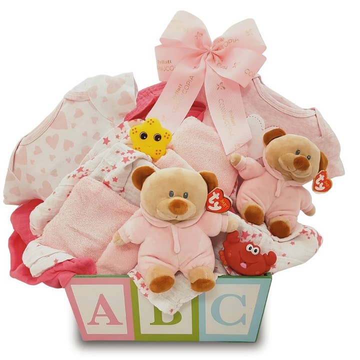 Double the Fun Twin Girls Gift Basket for wholesale by Pellatt Cornucopia Gift Baskets