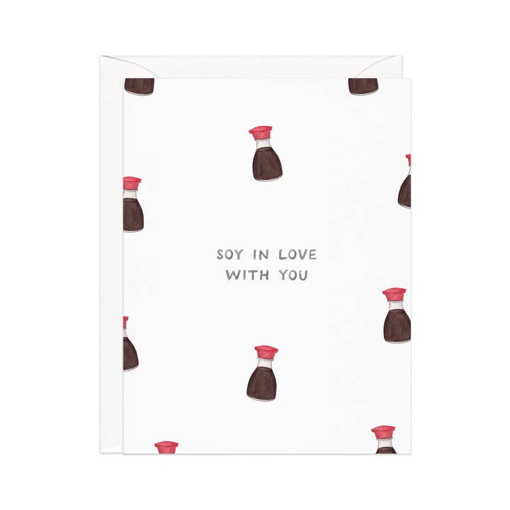 Amy Zhang - Wholesale Love Card - Soy In Love — Asian Food Pun Love Card1