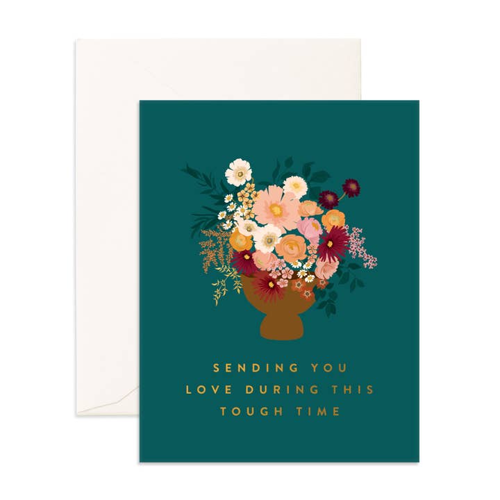 Tough Time Bouquet Greeting Card for wholesale by Fox & Fallow