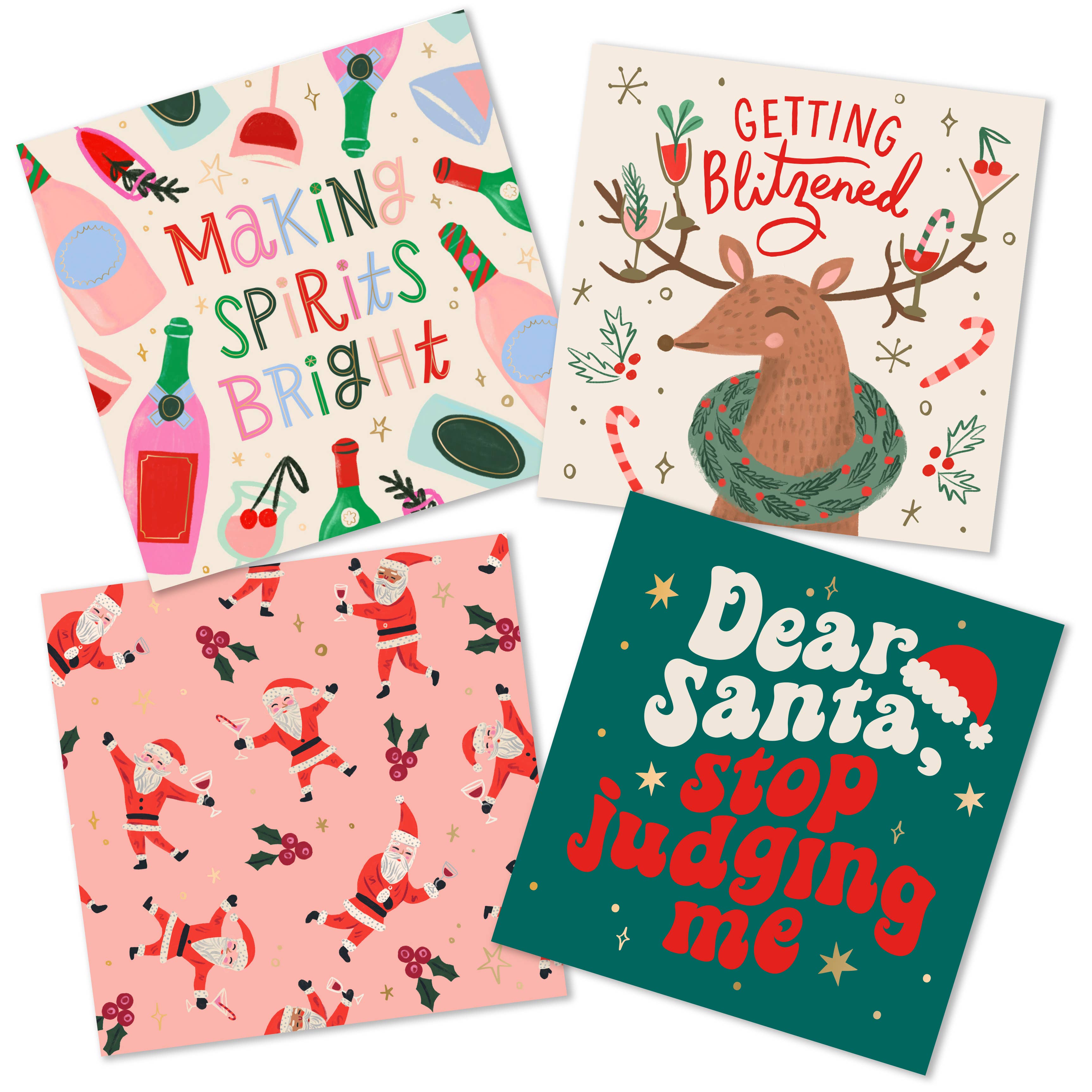soiree-sisters - Wholesale Disposable Napkin - Funny Christmas Cocktail Napkins | Getting Blitzened - 20ct1
