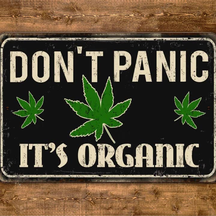 Game Time Prints - Wholesale Sign - Don't Panic It's Organic Sign Vintage Style