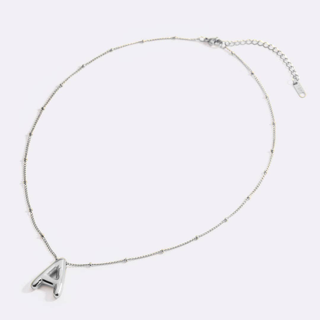 Mint & Lily - Wholesale Pendant/Charm Necklace - Balloon Initial Necklace with Satellite Chain56