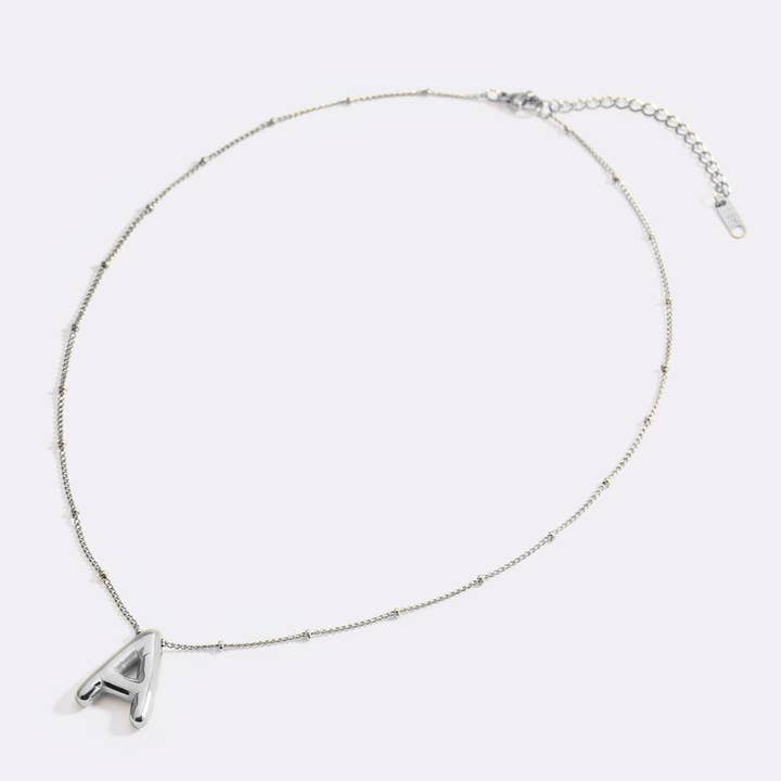 Mint & Lily - Wholesale Pendant/Charm Necklace - Balloon Initial Necklace with Satellite Chain56