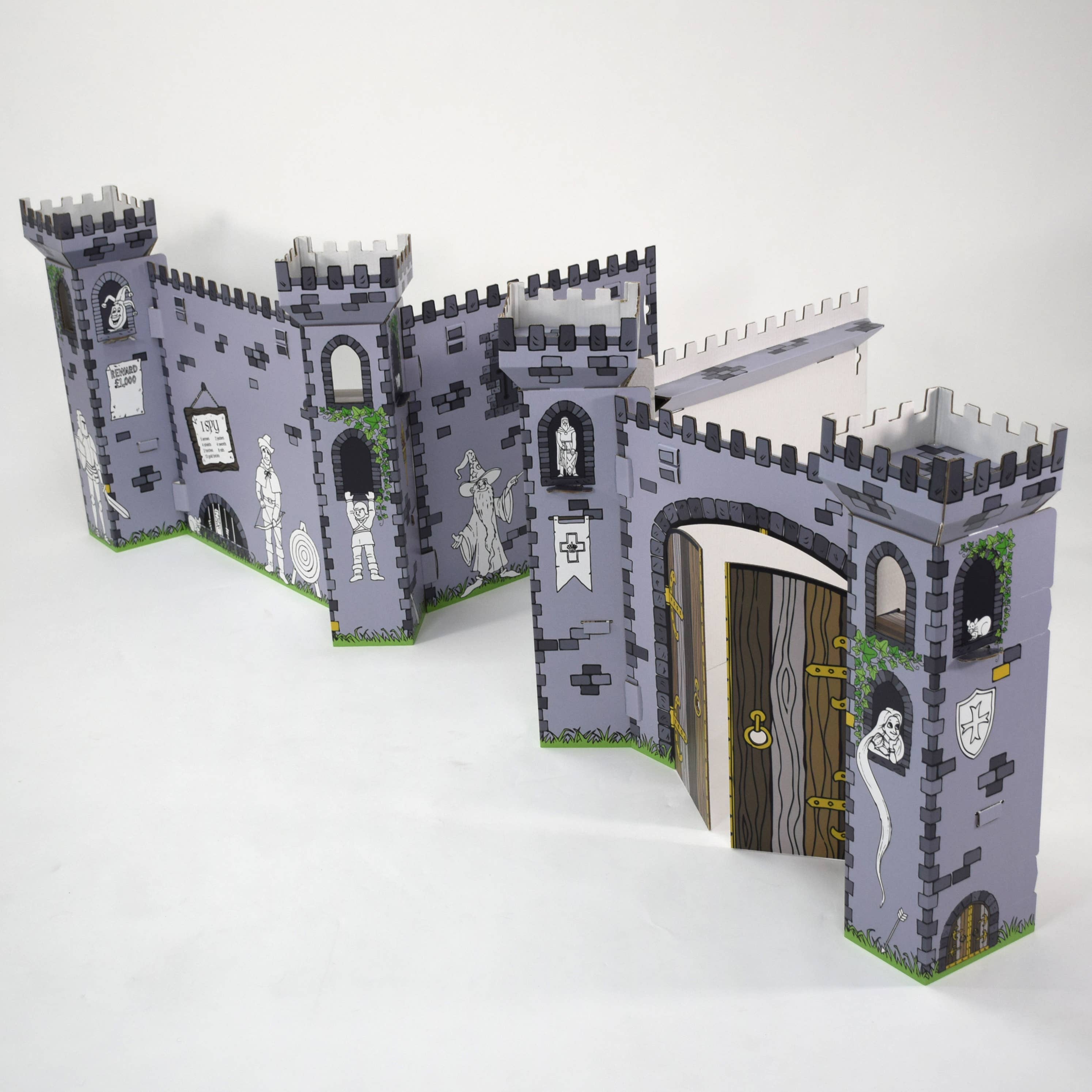 The Toy Tribe - Vendita all'ingrosso Kit per lavoretti fai da te - Bambini - Cardboard Play Castle - Casetta da gioco per bambini3
