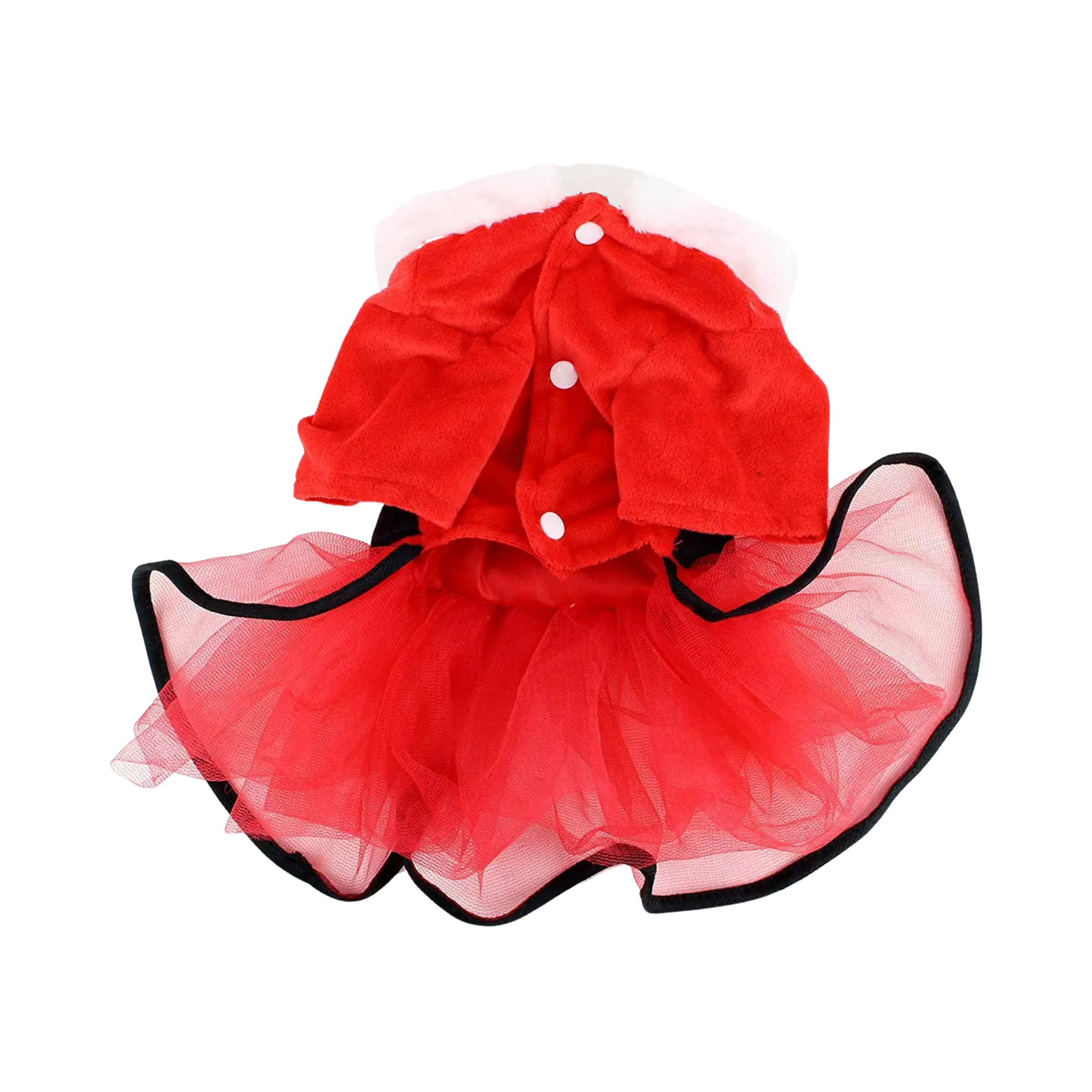 Midlee Designs – vestido - Cão por atacado – Vestido Midlee Mrs. Claus Santa Tutu Dog3