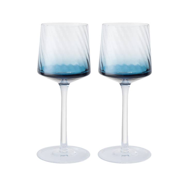 DENBY GLASSWARE SET OF 2 MODERN DECO WINE GLASSES for wholesale by Denby Brands