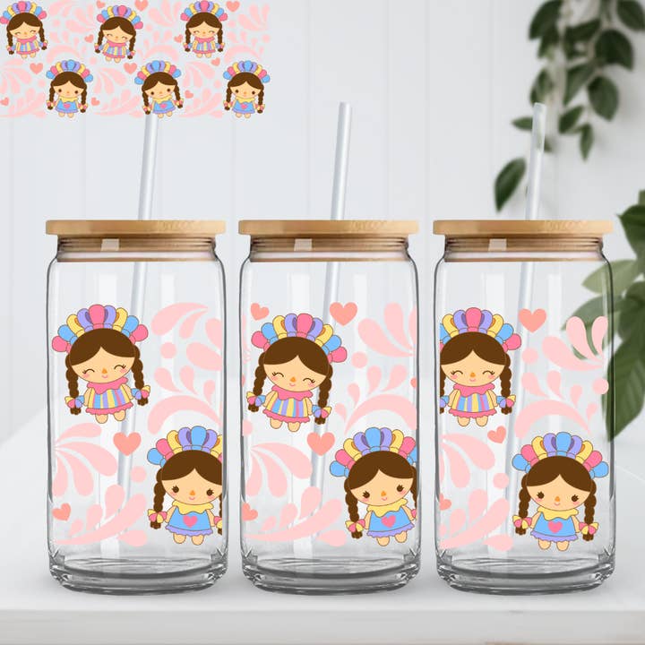 Pink Muneca Glass Cup for wholesale by Kailex Boutique Wholesale