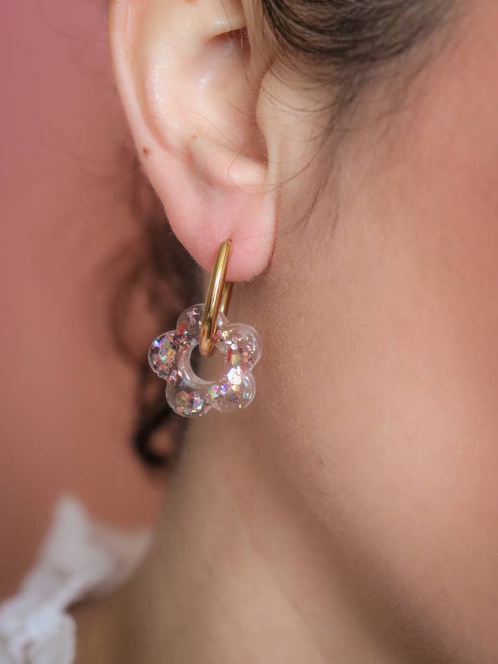 Austauschbare Creolen Isabelle Poussière Gold für den Großhandel von CG Home