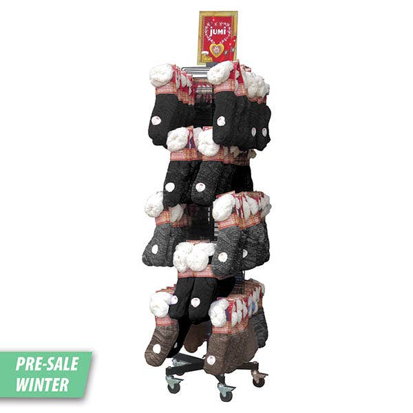 Présentoir 120U Chaussette Hiver Renne Couleurs pour la vente par JUMI